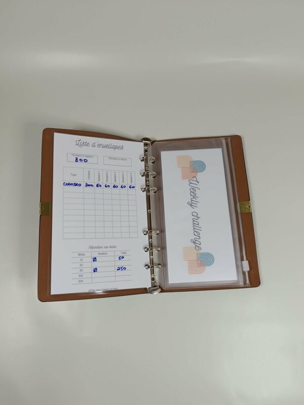 Budget-binder-A6-minimaliste avec envellopes budget